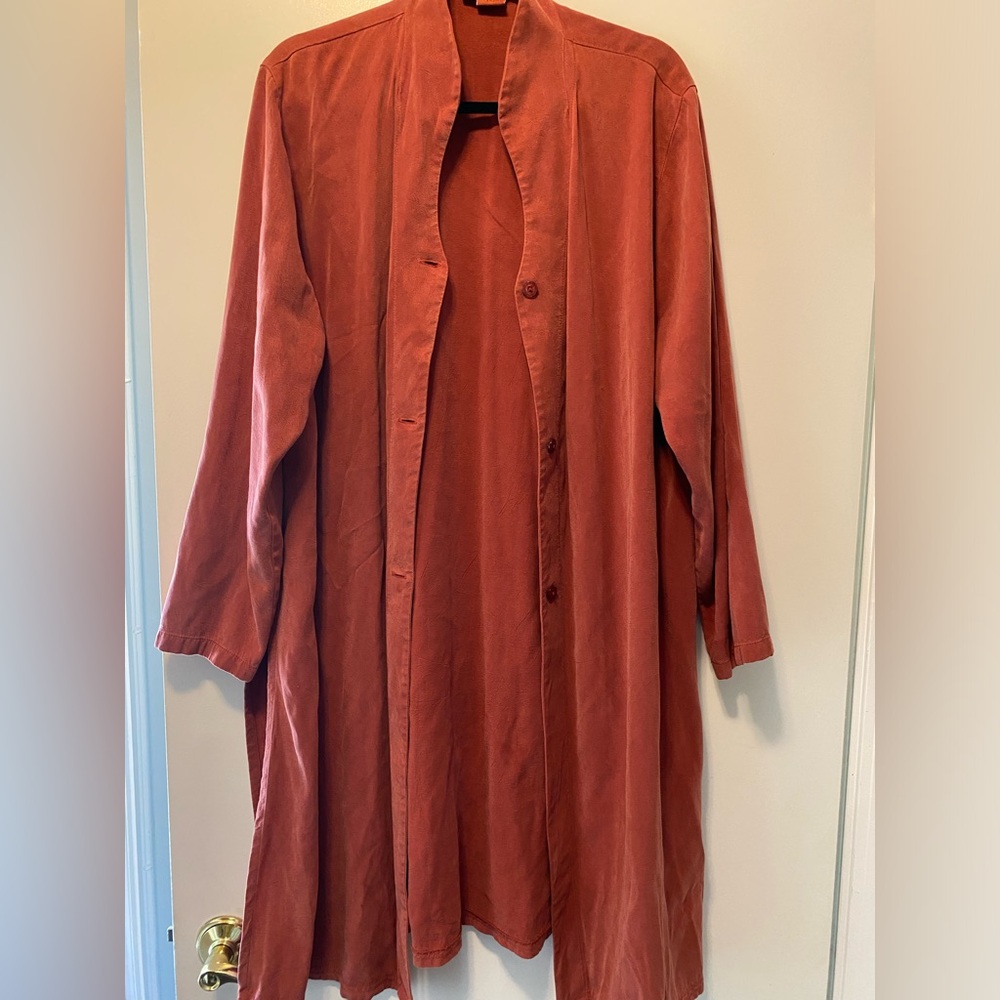 Tianello burnt orange duster size large